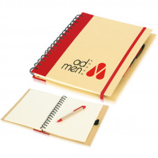 FUNDA KIRMIZI SPİRALLİ NOTLUK