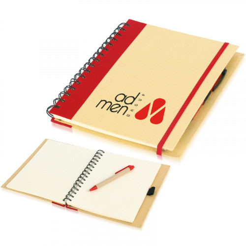 FUNDA KIRMIZI SPİRALLİ NOTLUK