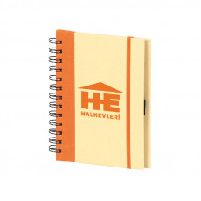 PAPRİKA TURUNCU SPİRALLİ NOTLUK