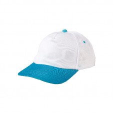 PAPATYA BEYAZ-TURKUAZ YERLİ ÜRETİM POLYESTER ŞAPKA